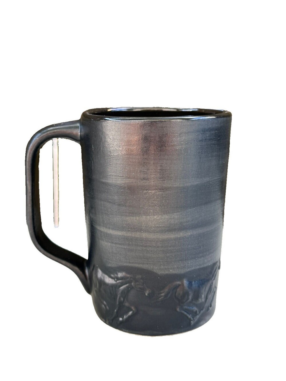 Louisville Stoneware Hermitage Farm Horse Racing Mug Kentucky Hand Thrown